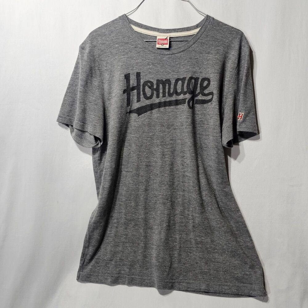 HOMAGE Grey Tri-Blend  T-Shirt Men’s Medium Made in USA